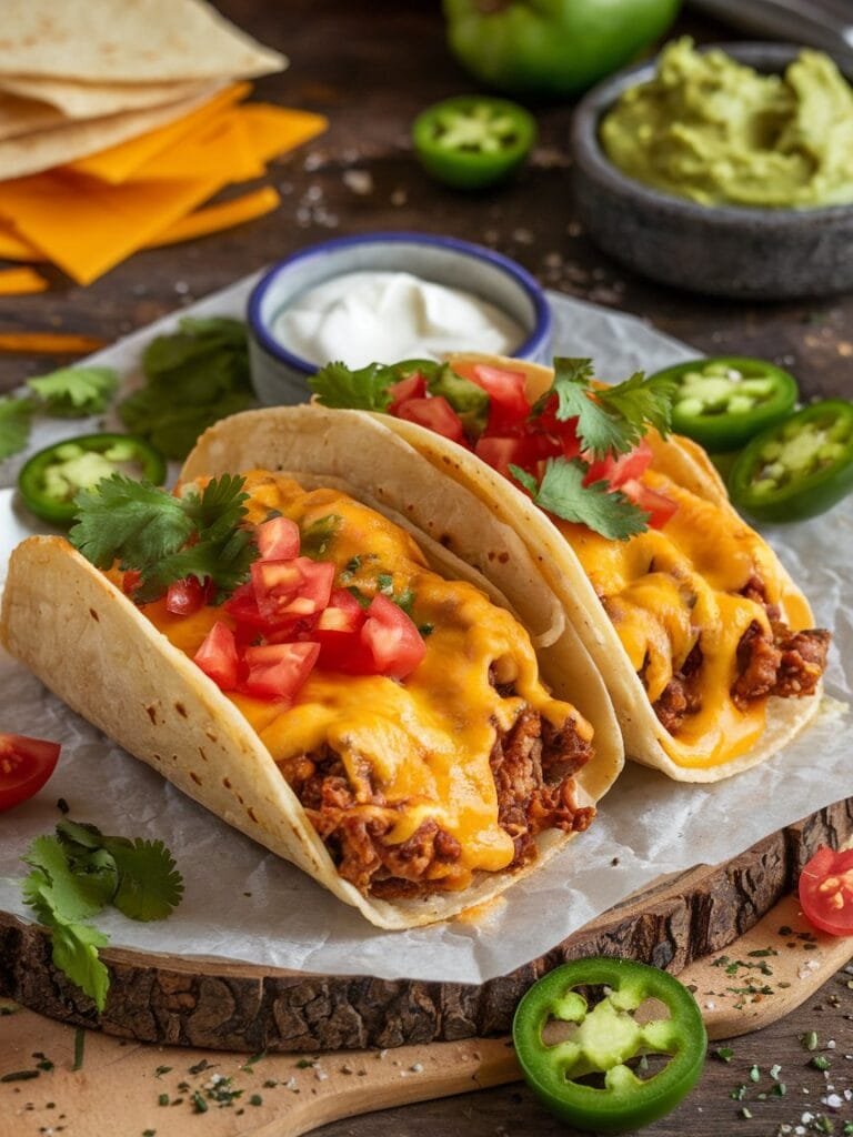 Loaded Cheesy Pocket Tacos Recipe