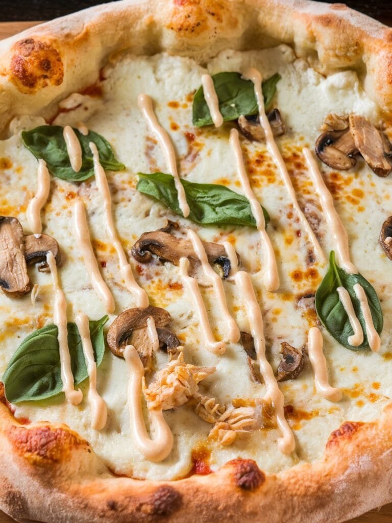 White Pizza with Garlic Pizza Sauce Recipe