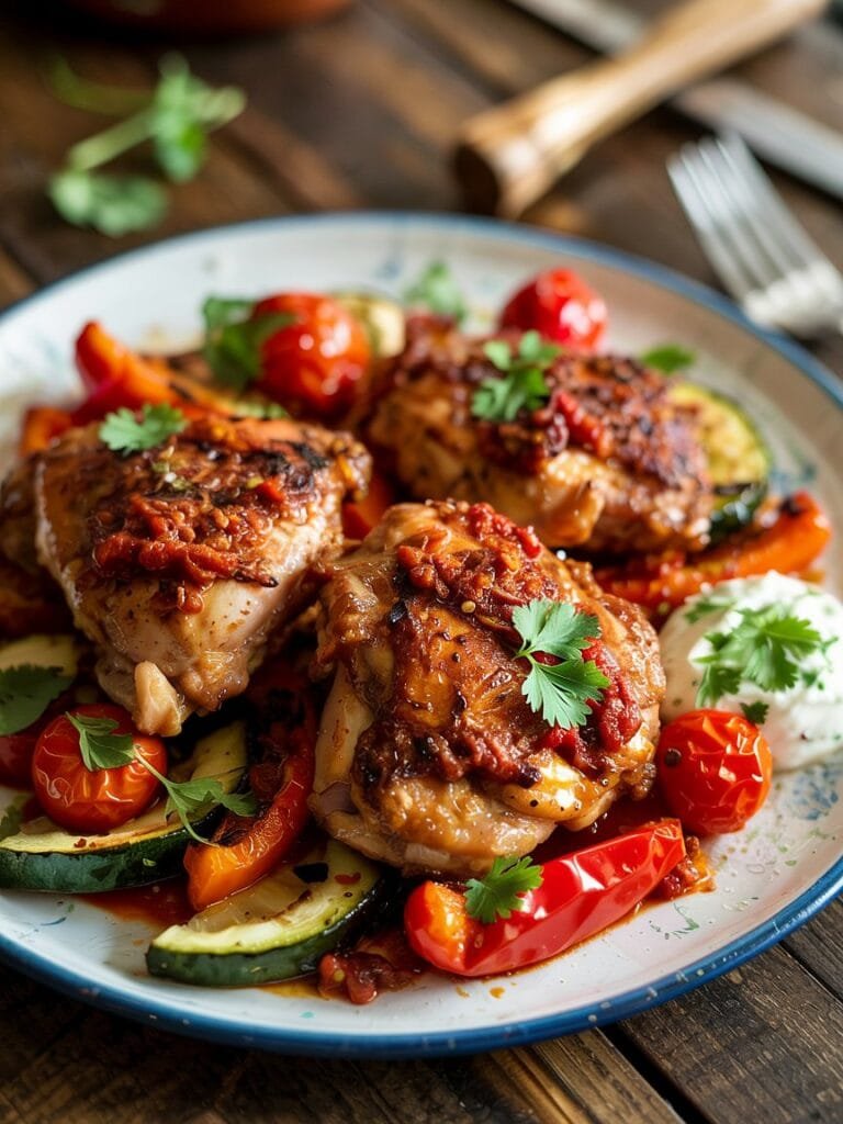 Harissa Chicken and Veggies Recipe
