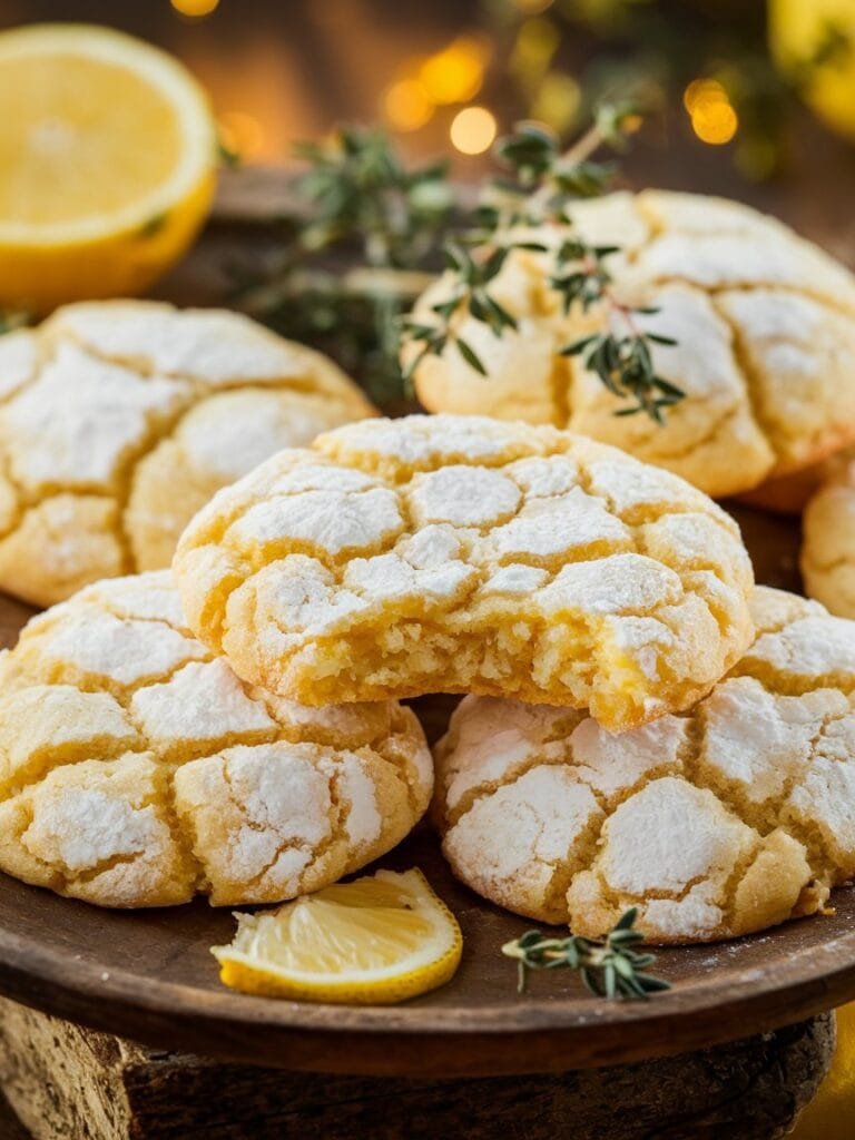 Lemon Crinkle Cookies – Herbs & Flour Recipe