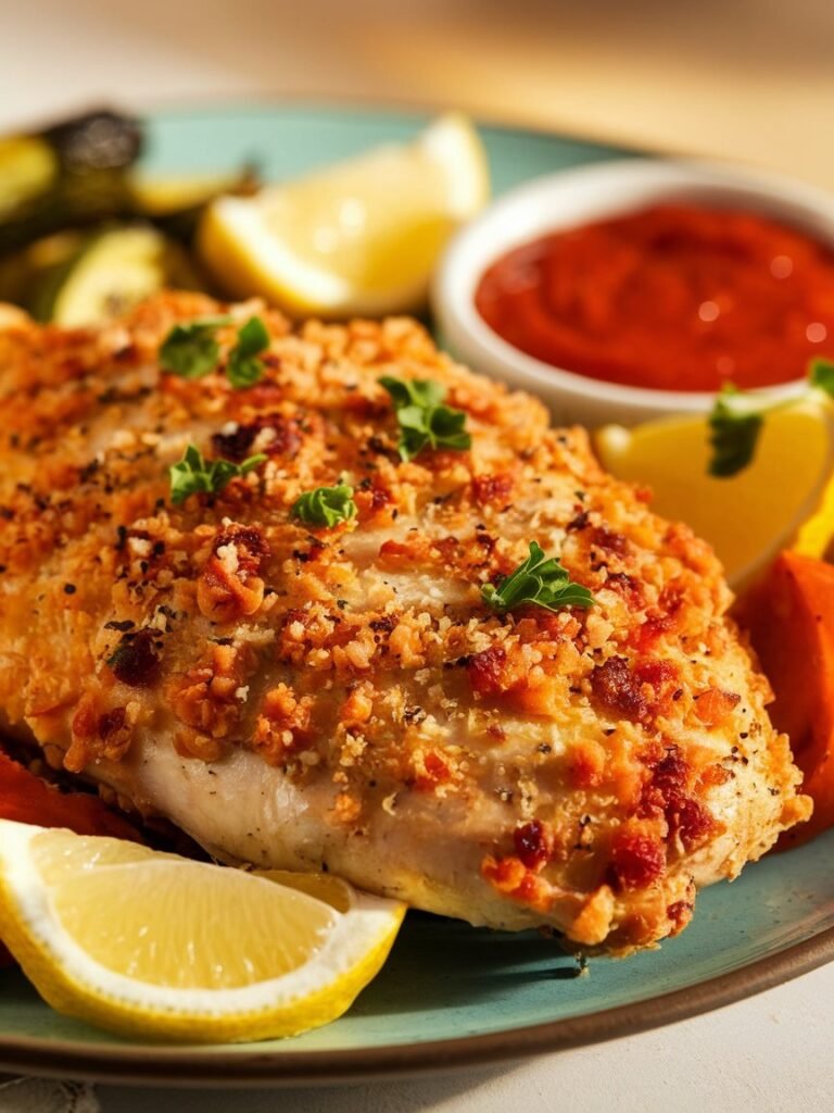 Air Fryer Parmesan Crusted Chicken with Mayo Recipe