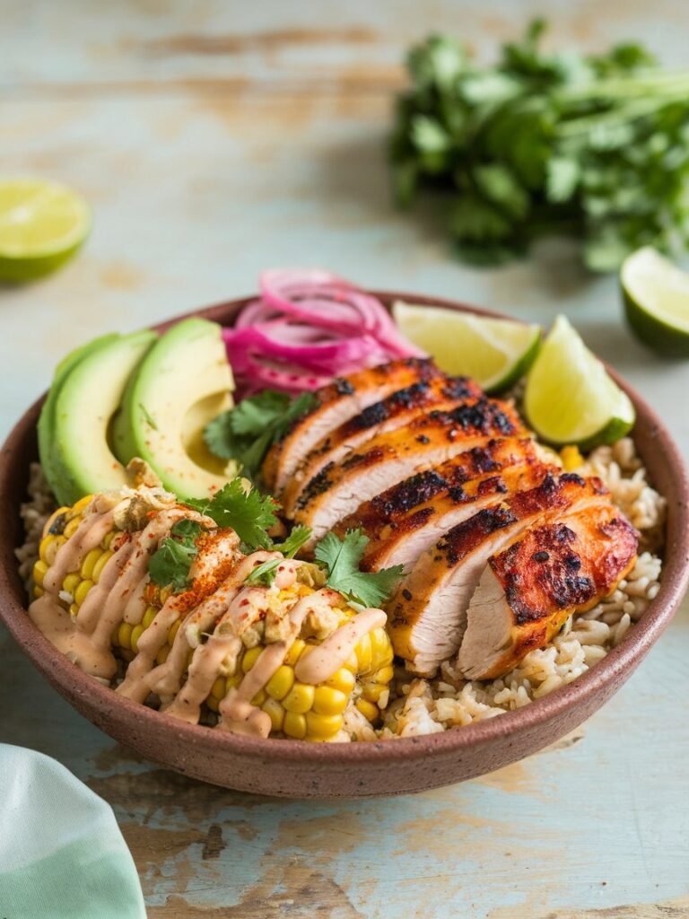 Street Corn Chicken Rice Bowl Recipe