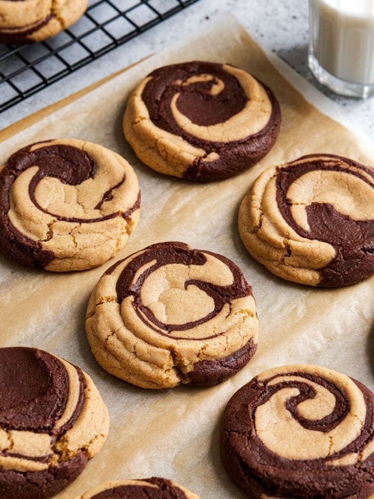 Peanut Butter Brownie Swirl Cookies Recipe