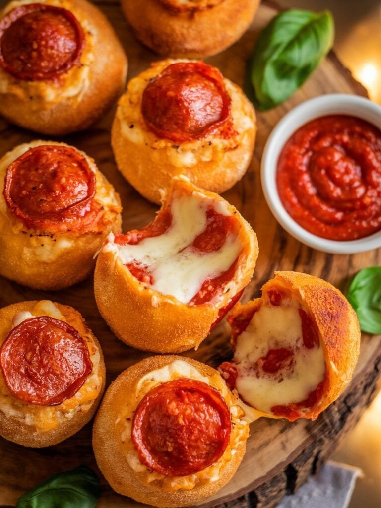 Cheesy pepperoni Pizza Bombs Recipe
