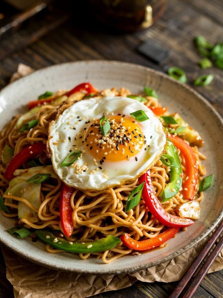 Stir Fried Garlic Ramen Noodles Recipe