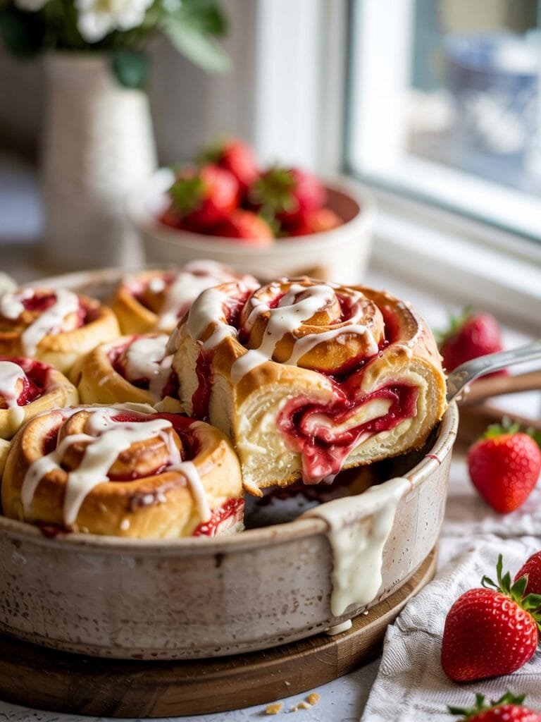 Strawberry Cheesecake Sweet Roll Recipe