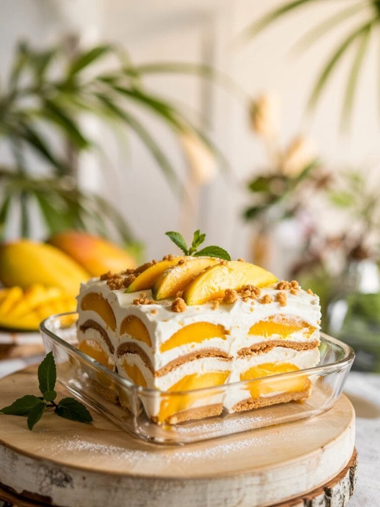 Mango Graham Icebox Cake Recipe