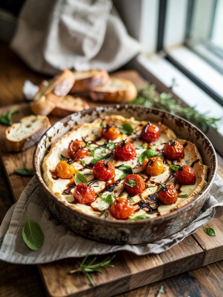 Baked Goat Cheese Bruschetta Dip