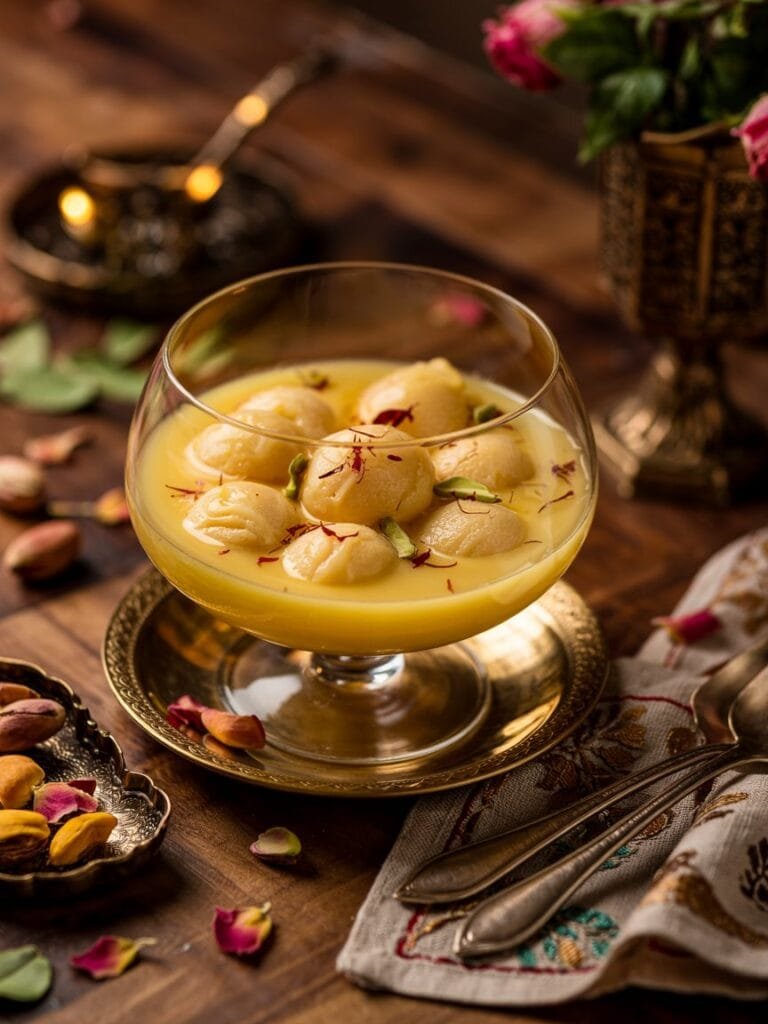Custard Rasgulla Recipe